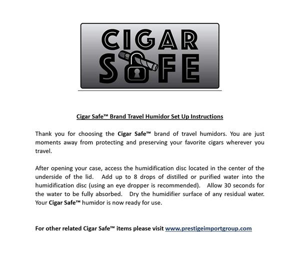Cigar Safe 40 Travel Humidor ABS Waterproof Crush-Resistant Case