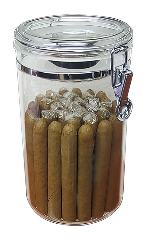 Prestige Import Group Clear Acrylic Jar Humidor 25-Cigar Capacity