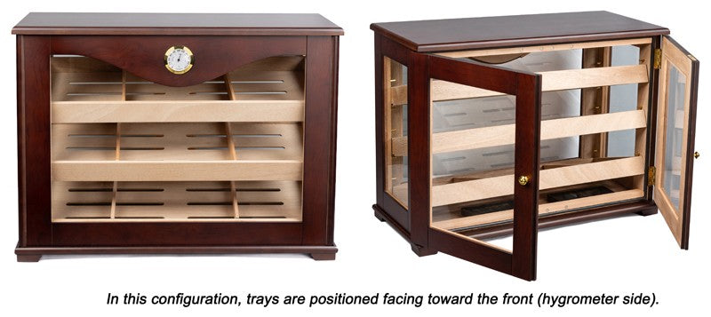 Prestige Import Group Dark Mahogany Countertop Cigar Display Humidor