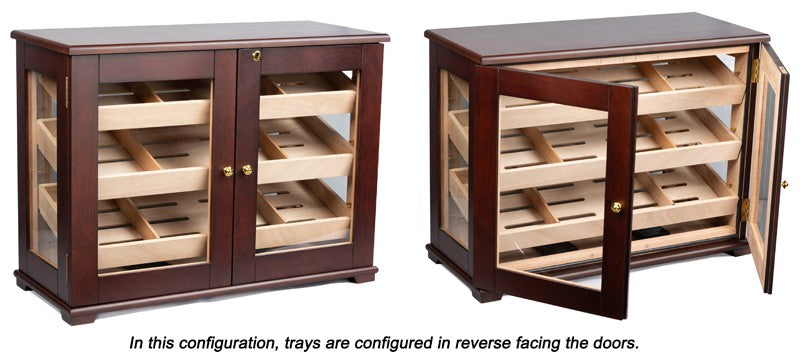 Prestige Import Group Dark Mahogany Countertop Cigar Display Humidor