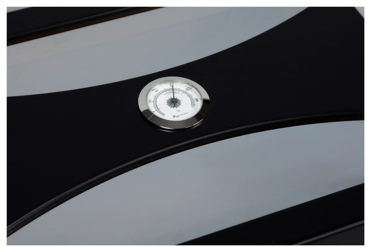 Delano Black Matte UV Glass Desktop Humidor 100 Cigar Capacity