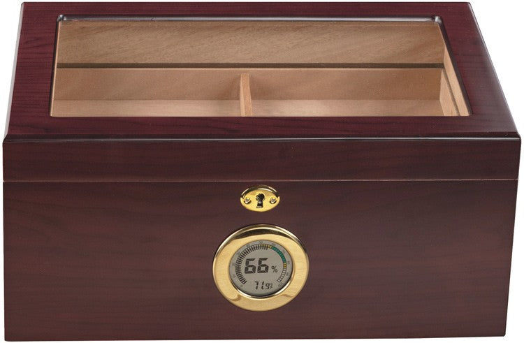 Berkeley Digital Cherry Desktop Humidor with External Digital Hygrometer