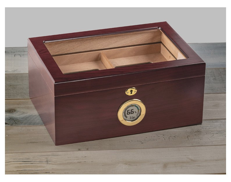 Berkeley Digital Cherry Desktop Humidor with External Digital Hygrometer