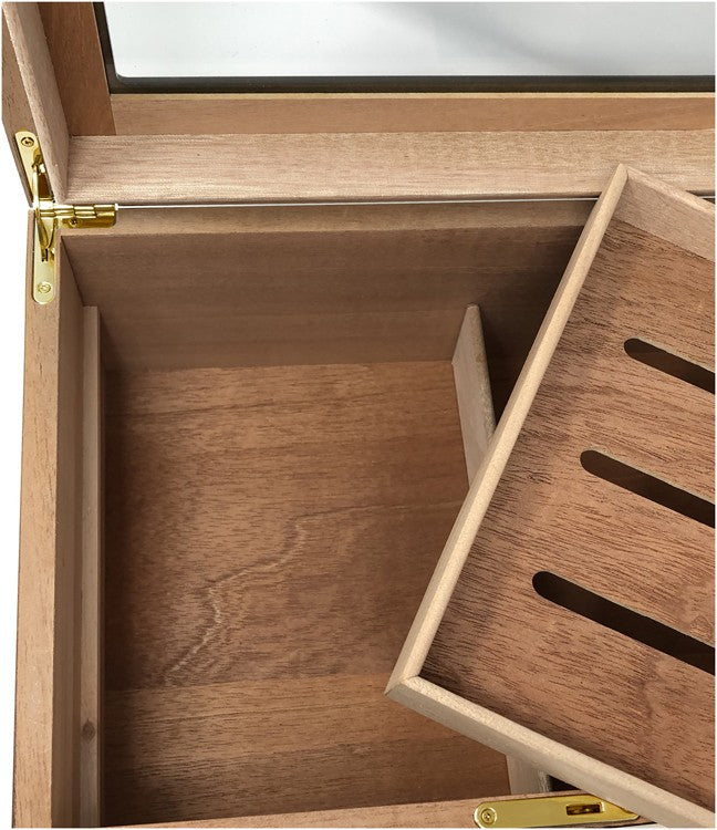 Berkeley Digital Cherry Desktop Humidor with External Digital Hygrometer