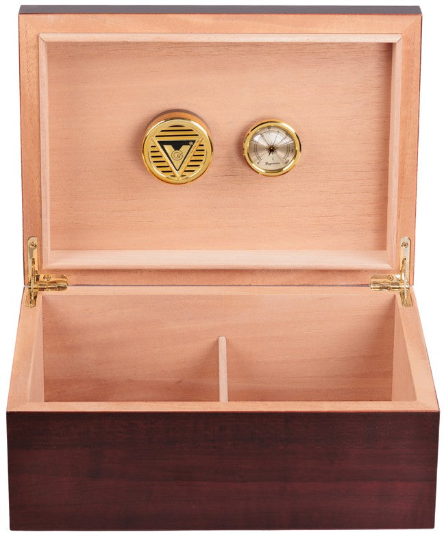 Executive Cherry Desktop Humidor 50-75 Cigar Spanish Cedar Lined