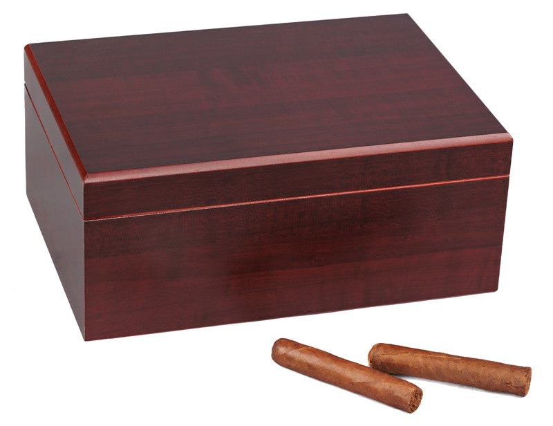Executive Cherry Desktop Humidor 50-75 Cigar Spanish Cedar Lined