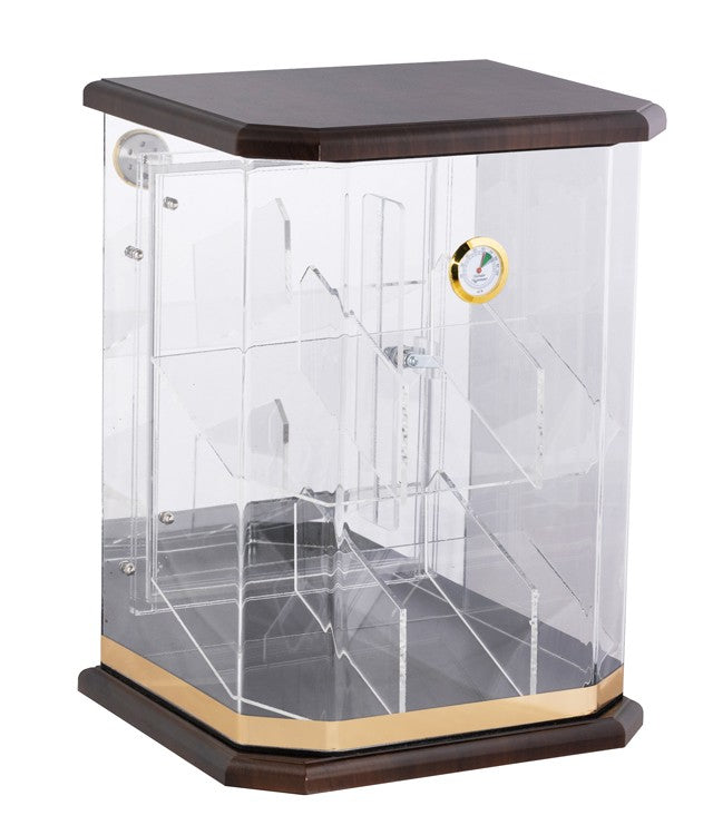 Prestige Import Group Franklin Wood Acrylic Display Humidor 150-Count