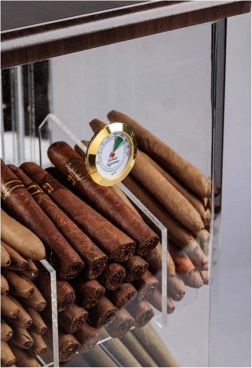 Prestige Import Group Franklin Wood Acrylic Display Humidor 150-Count