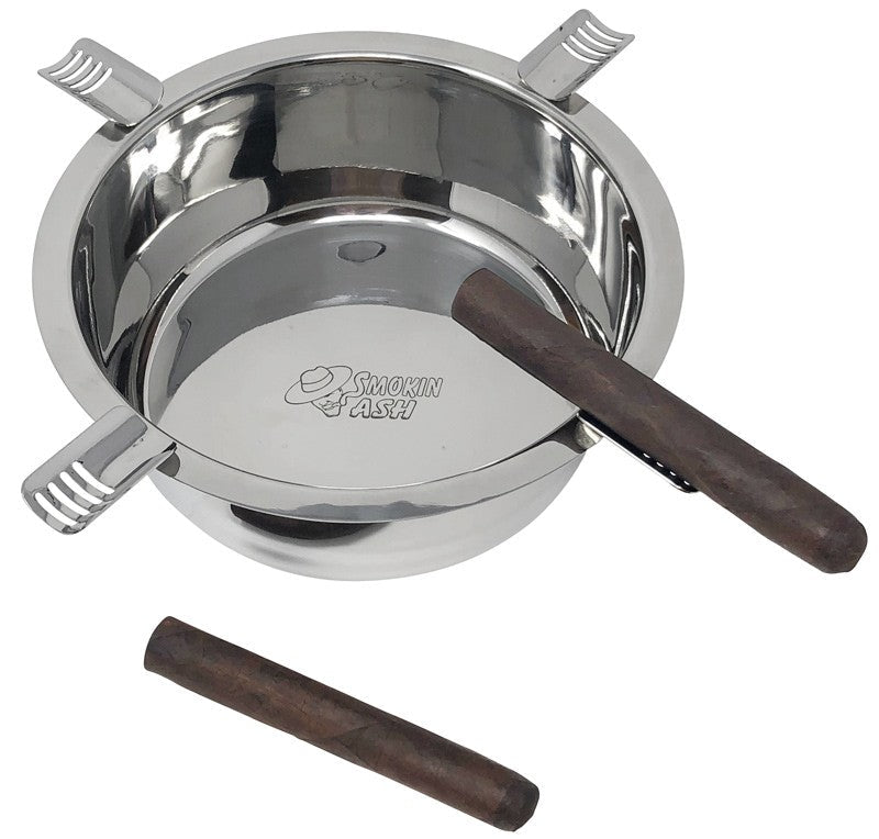 Prestige Import Group Hartford Stainless Steel Cigar Ashtray Deep Bowl