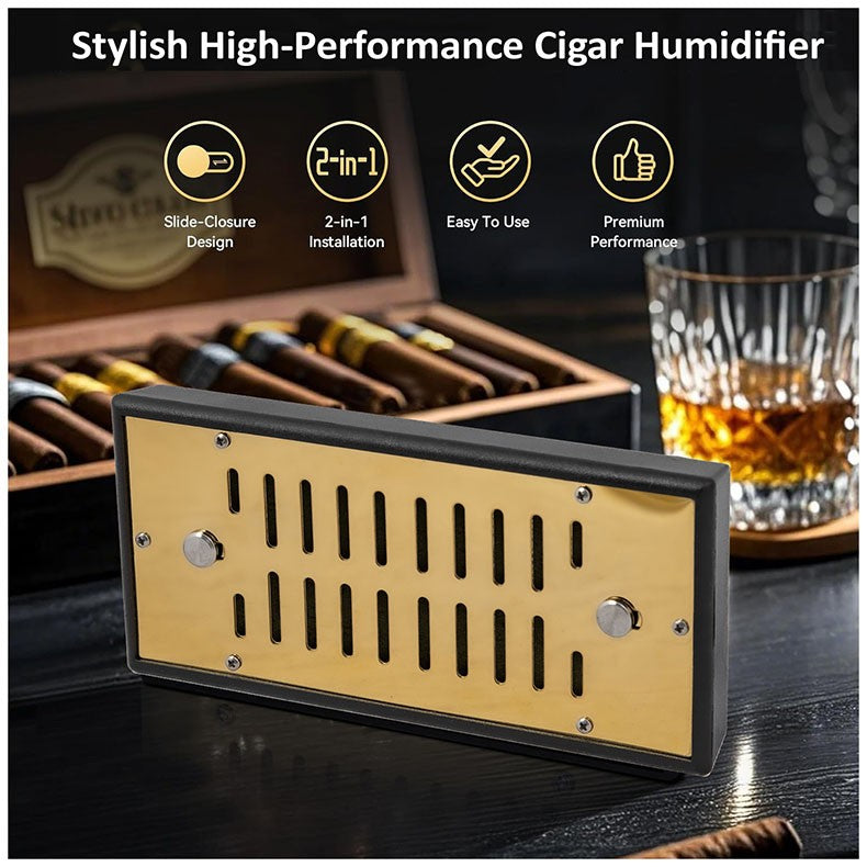 Prestige Import Group Gold Adjustable Vent Humidifier for Humidors