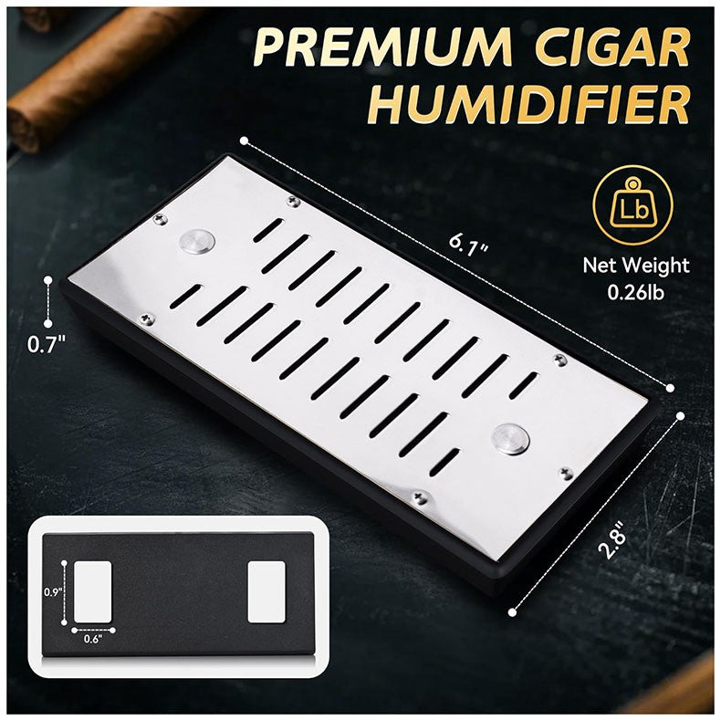 Prestige Import Group Vented Cigar Humidifier Silver 6.25 x 2.75