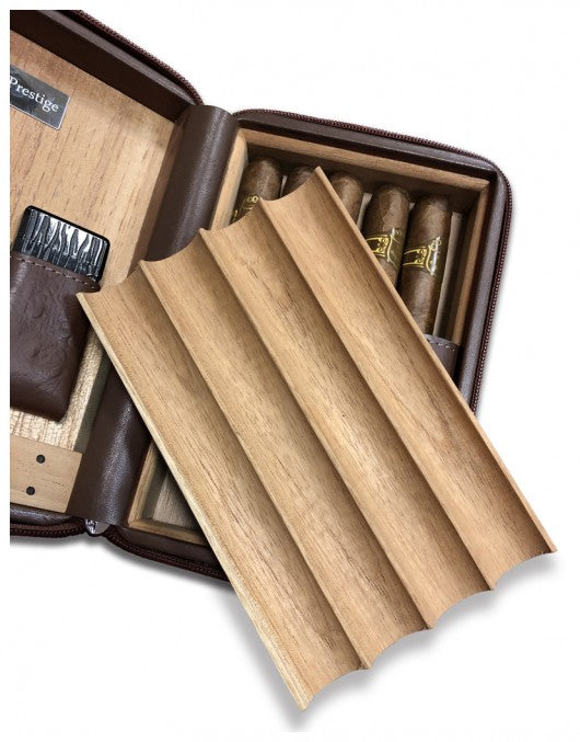 Prestige Import Group Manhattan Leather Travel Humidor Case