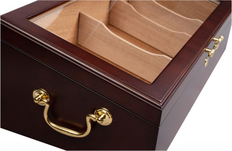 Prestige Import Group Modena 125-Count Dark Cherry Countertop Humidor Display