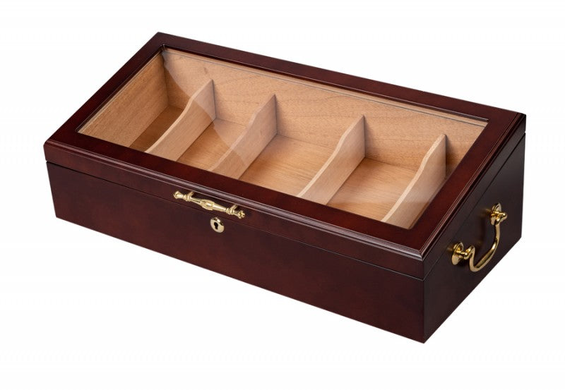 Prestige Import Group Modena 125-Count Dark Cherry Countertop Humidor Display