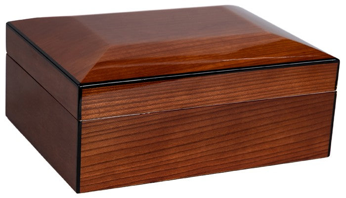 Prestige Import Group Napoli Walnut Burl Desktop Humidor with 75-Cigar High-Gloss Dome