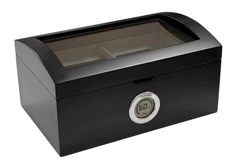 Portofino 100-Cigar Dome-Top Desktop Humidor with Digital Hygrometer