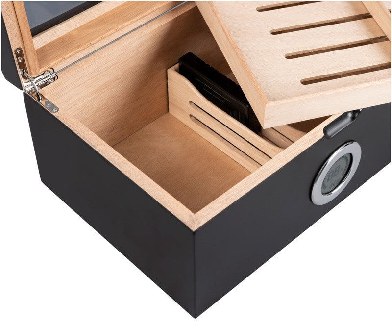 Portofino 100-Cigar Dome-Top Desktop Humidor with Digital Hygrometer