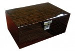Princeton Ebony 130-Cigar Desktop Humidor High Gloss Lacquer Finish