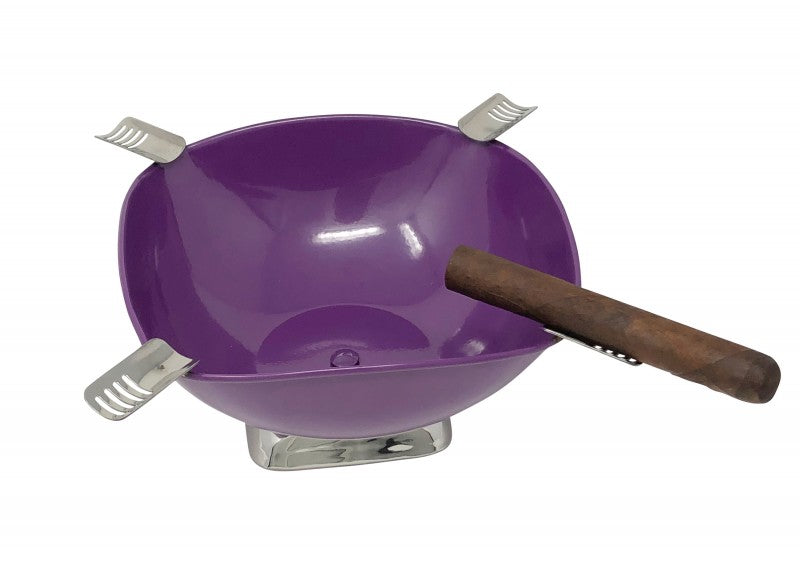 Prestige Import Group Quadrangle Purple Cigar Ashtray Powder Coat Metallic