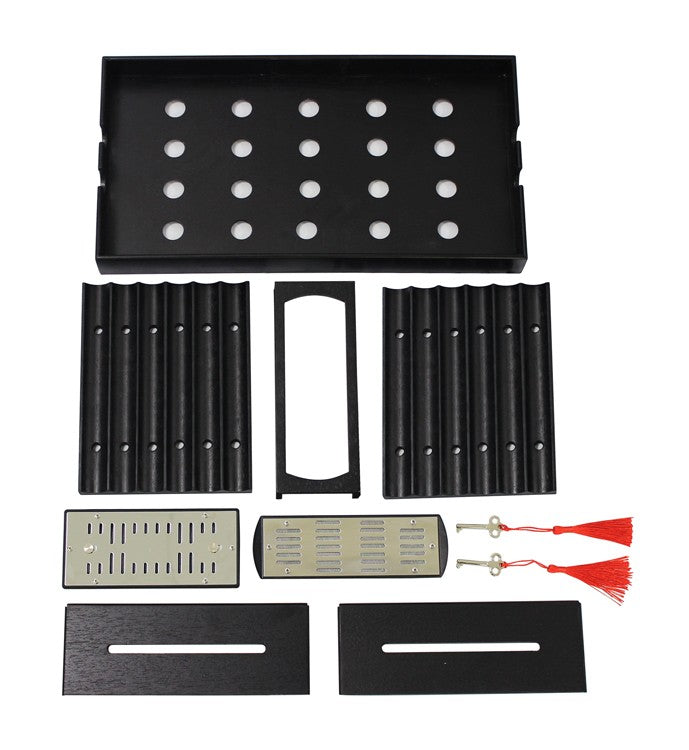 Raven Black Lacquer Humidor 120-Cigar Capacity Digital Hygrometer