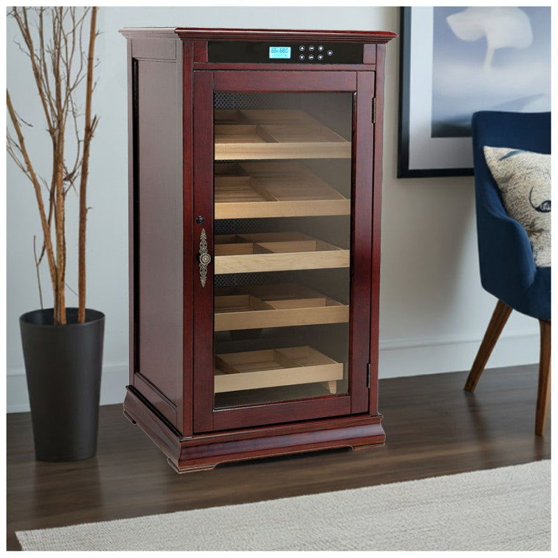 Prestige Import Group Redford Dark Cherry Electronic Cigar Cabinet Humidor