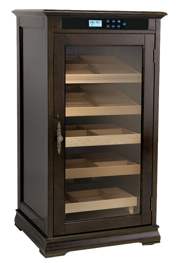 Prestige Import Group Redford Espresso Climate-Controlled Cabinet Humidor