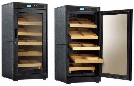 Prestige Import Group Redford Lite Electronic Climate-Controlled Oak Humidor Cabinet
