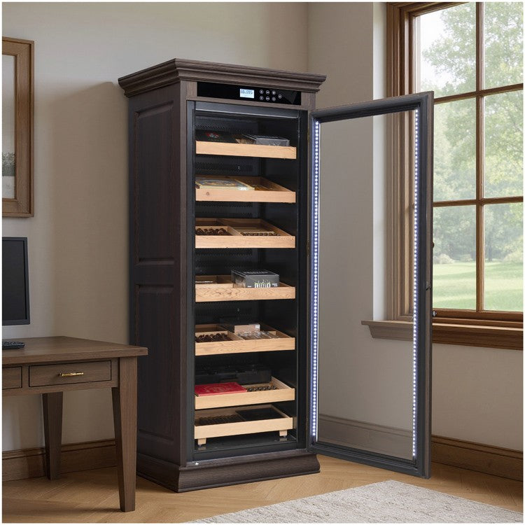Prestige Import Group Remington Espresso Electronic Climate-Controlled Cigar Cabinet