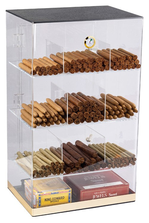 Prestige Import Group Roosevelt Acrylic Counter Humidor 250-Cigar Display