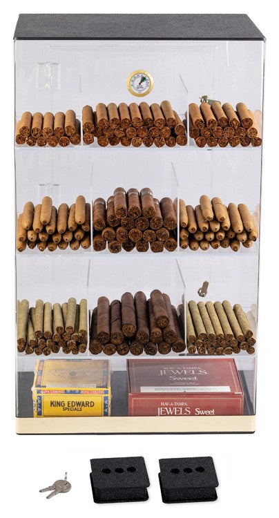 Prestige Import Group Roosevelt Acrylic Counter Humidor 250-Cigar Display