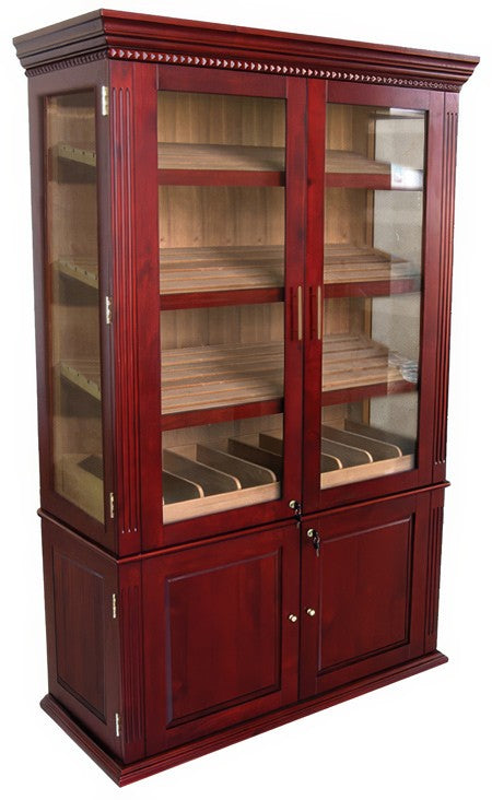 Prestige Import Group Saint Regis Cherry Cabinet Humidor Glass Doors
