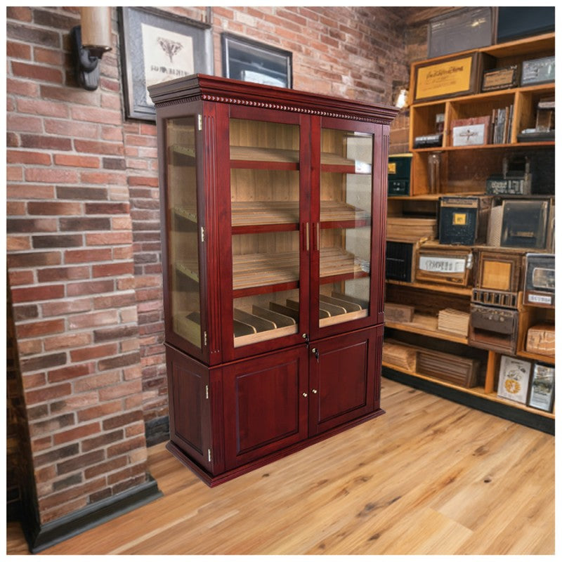 Prestige Import Group Saint Regis Cherry Cabinet Humidor Glass Doors