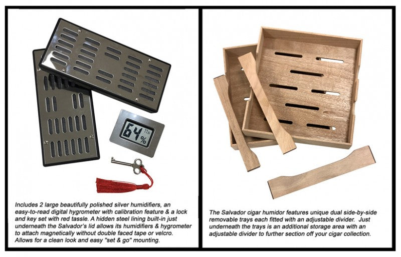 Prestige Import Group Salvador Brazilian Rosewood 250-Cigar Desktop Humidor