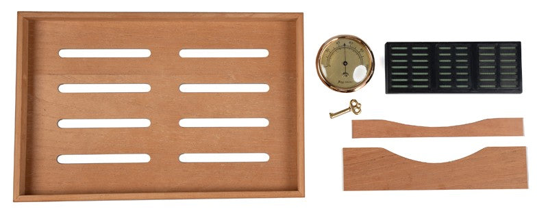 Stetson 150-Cigar Desktop Humidor Dark Burl High-Gloss Inlay