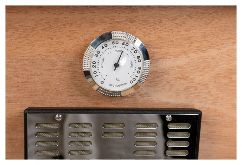 Princeton Bubinga Lacquered Desktop Humidor 130-Cigar Spanish Cedar Lined