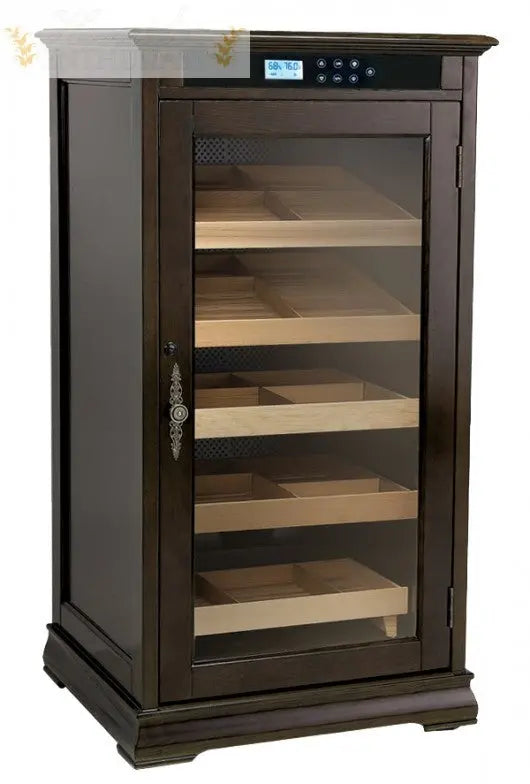 Prestige Import Group Redford Electronic Cabinet Cigar Humidor Dark Cherry