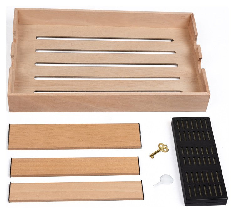 Valencia 120‑Count Desktop Humidor Cherry Lacquer Spanish Cedar