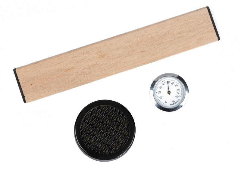 Vizcaya Makore Pommele Spanish Cedar Lined Desktop Humidor with Hygrometer