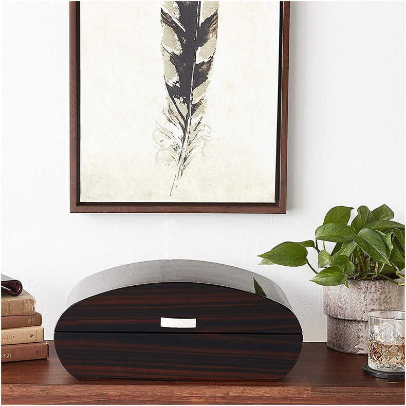 Prestige Import Group Waldorf Desktop Humidor Ebony Spanish Cedar Lined