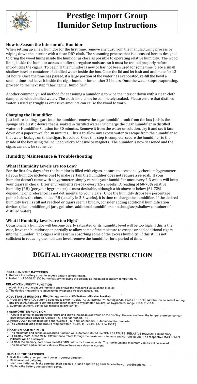 Prestige Import Group Winchester Applewood Desktop Humidor 180-Cigar Capacity