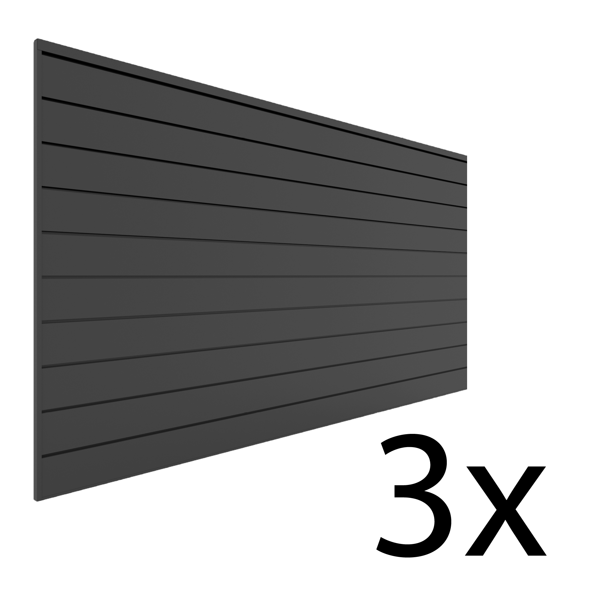 Proslat 8 ft. x 4 ft. PVC Slatwall - 3 pack 96 sq ft -