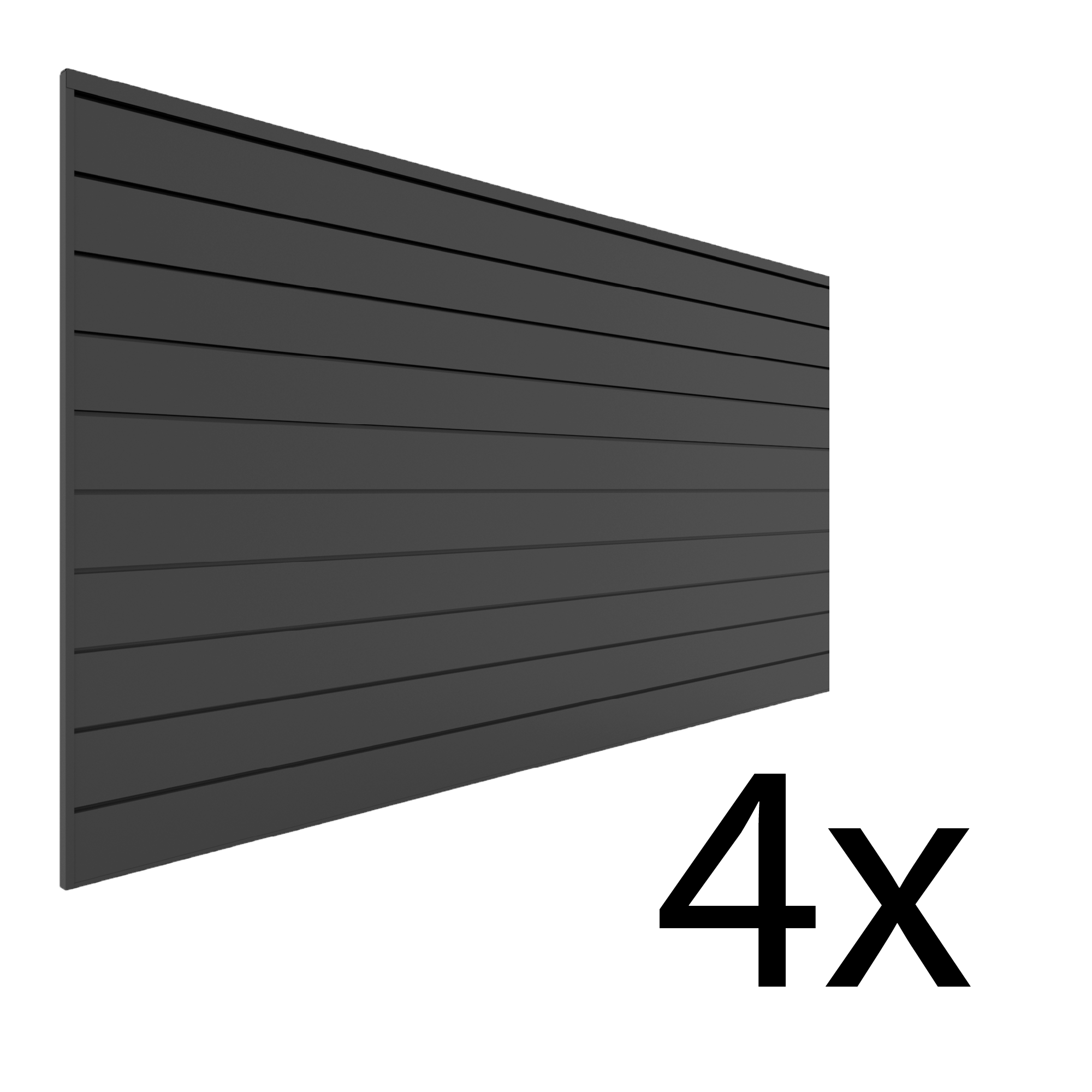 Proslat 8 ft. x 4 ft. PVC Slatwall - 4 pack 128 sq ft