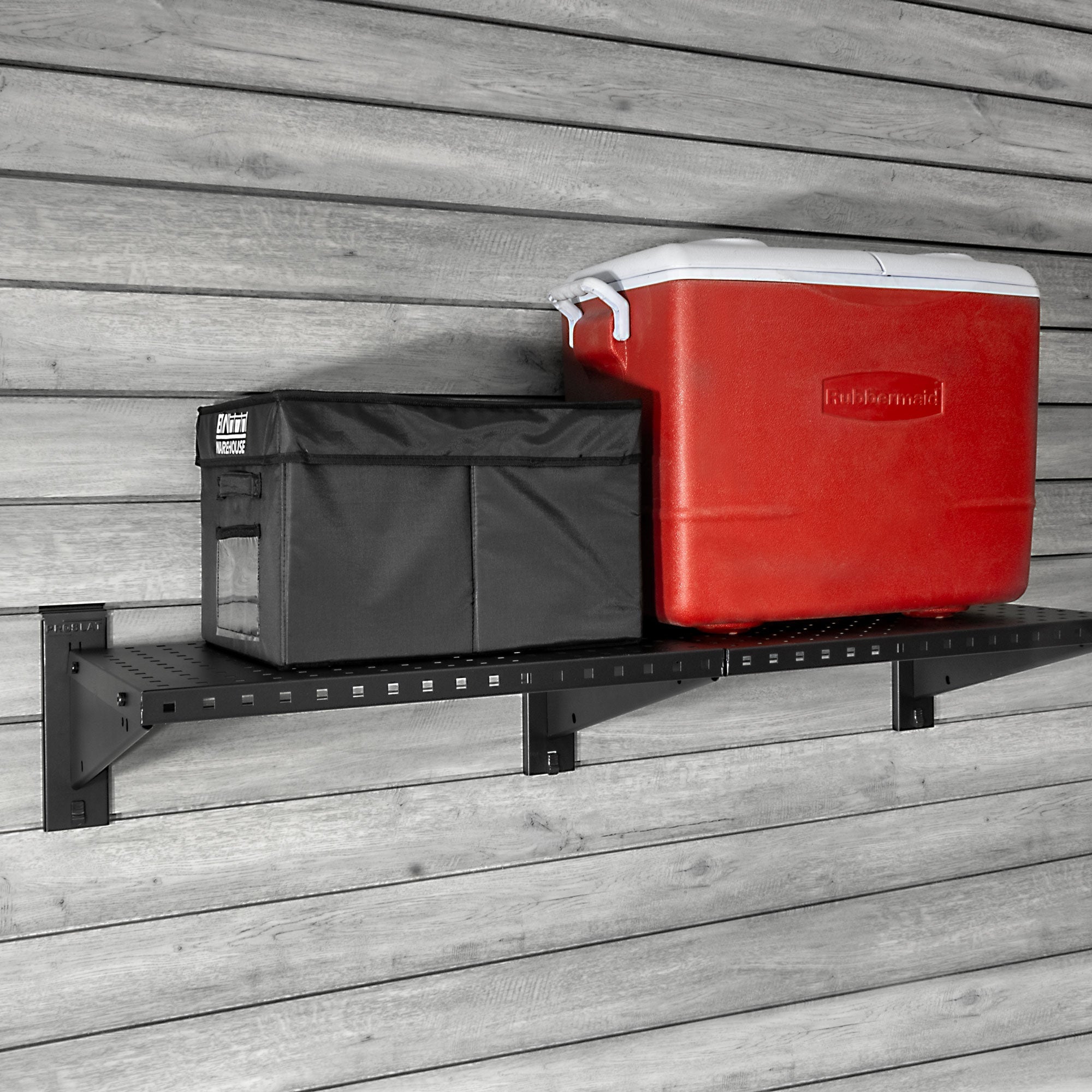 Proslat STEALTH 48 in Heavy Duty Metal Shelf Black Ventilated