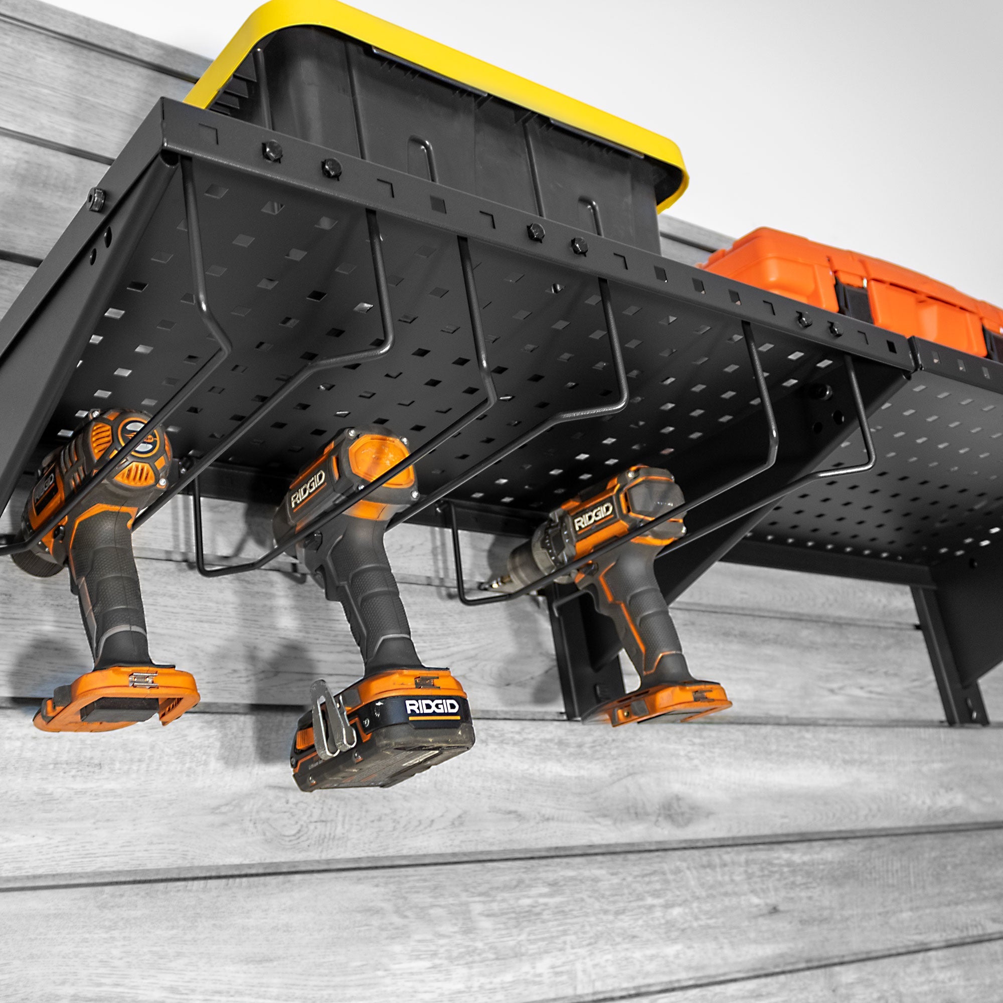 Proslat STEALTH 48 in Heavy-Duty Metal Shelf with Tool Holders