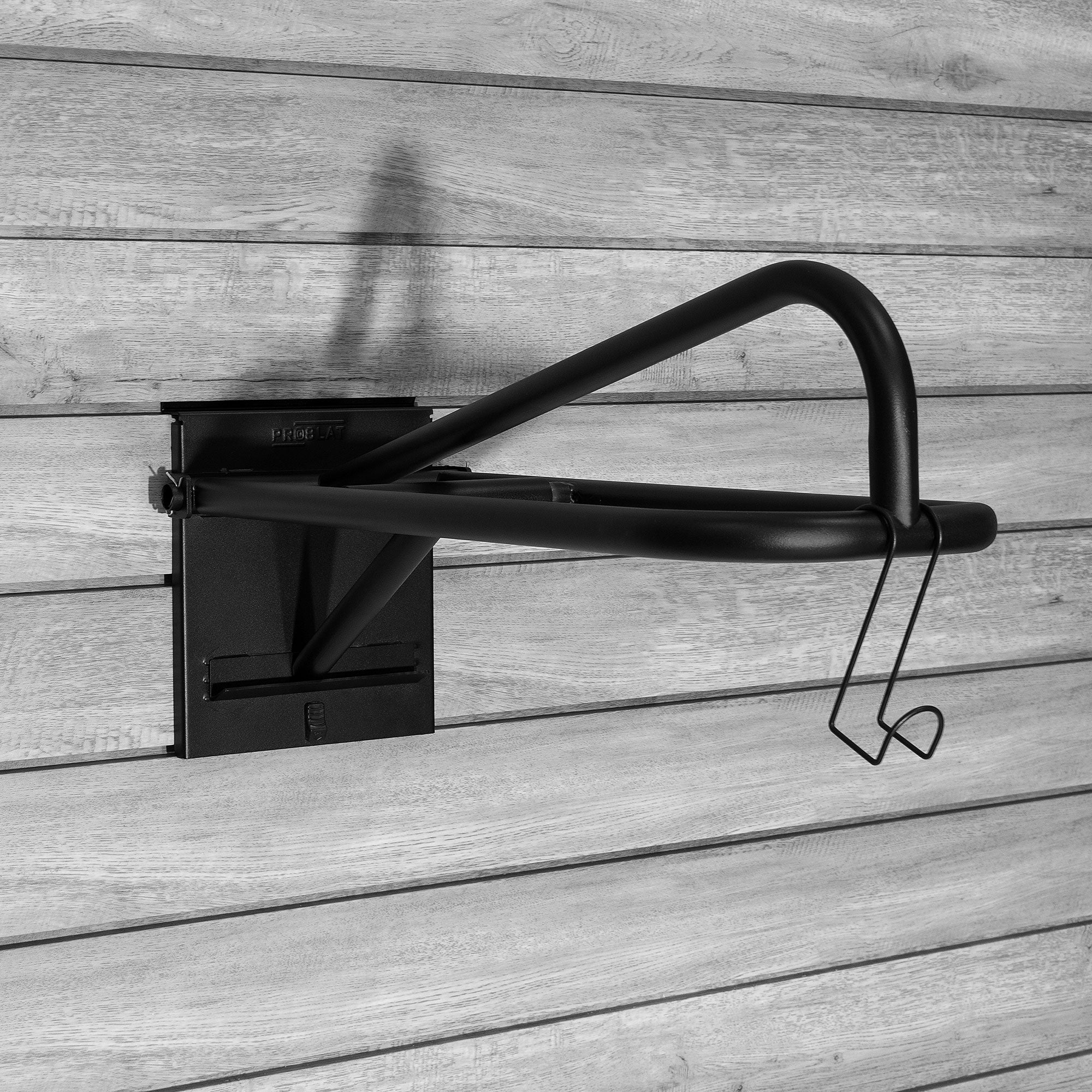 Proslat STEALTH Black Slatwall Saddle Hook with Lower Accessory Hook