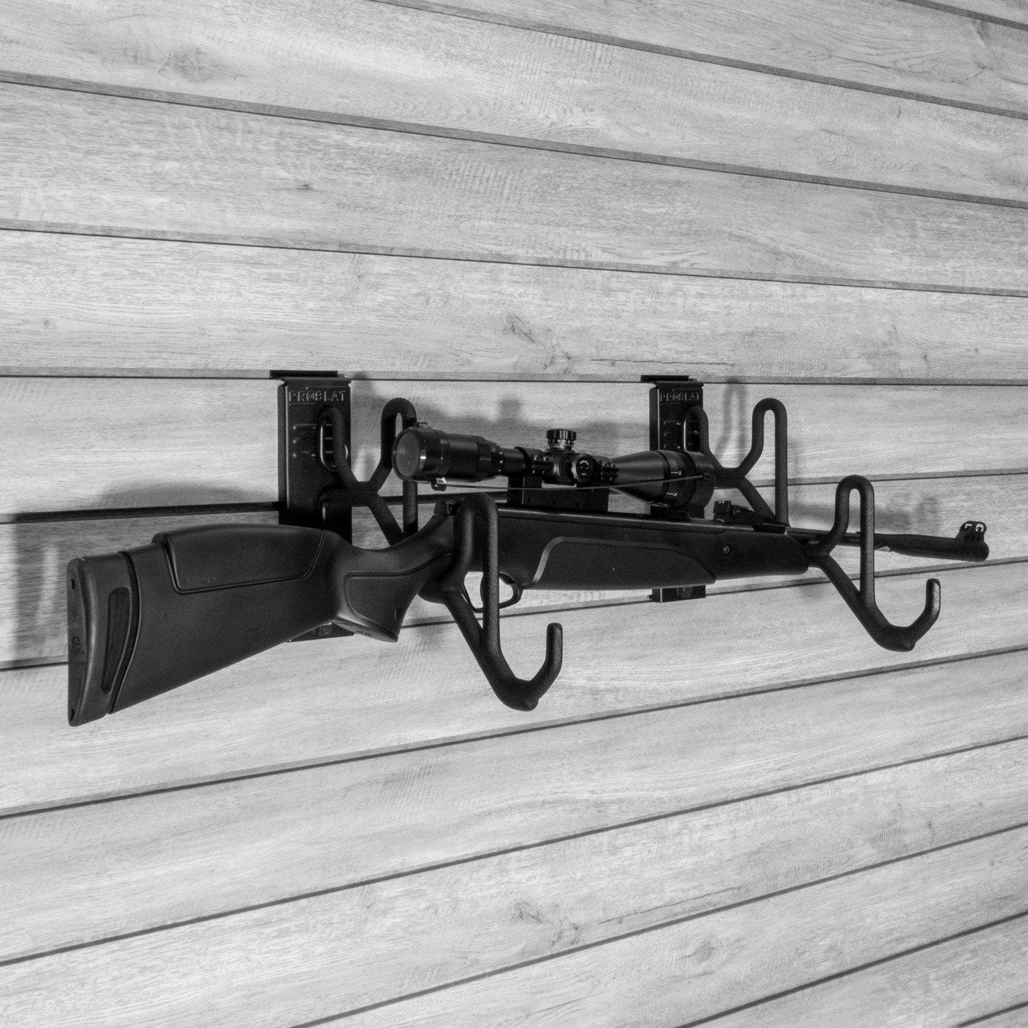 Proslat STEALTH Horizontal 3-Firearm Display Hook Set Black