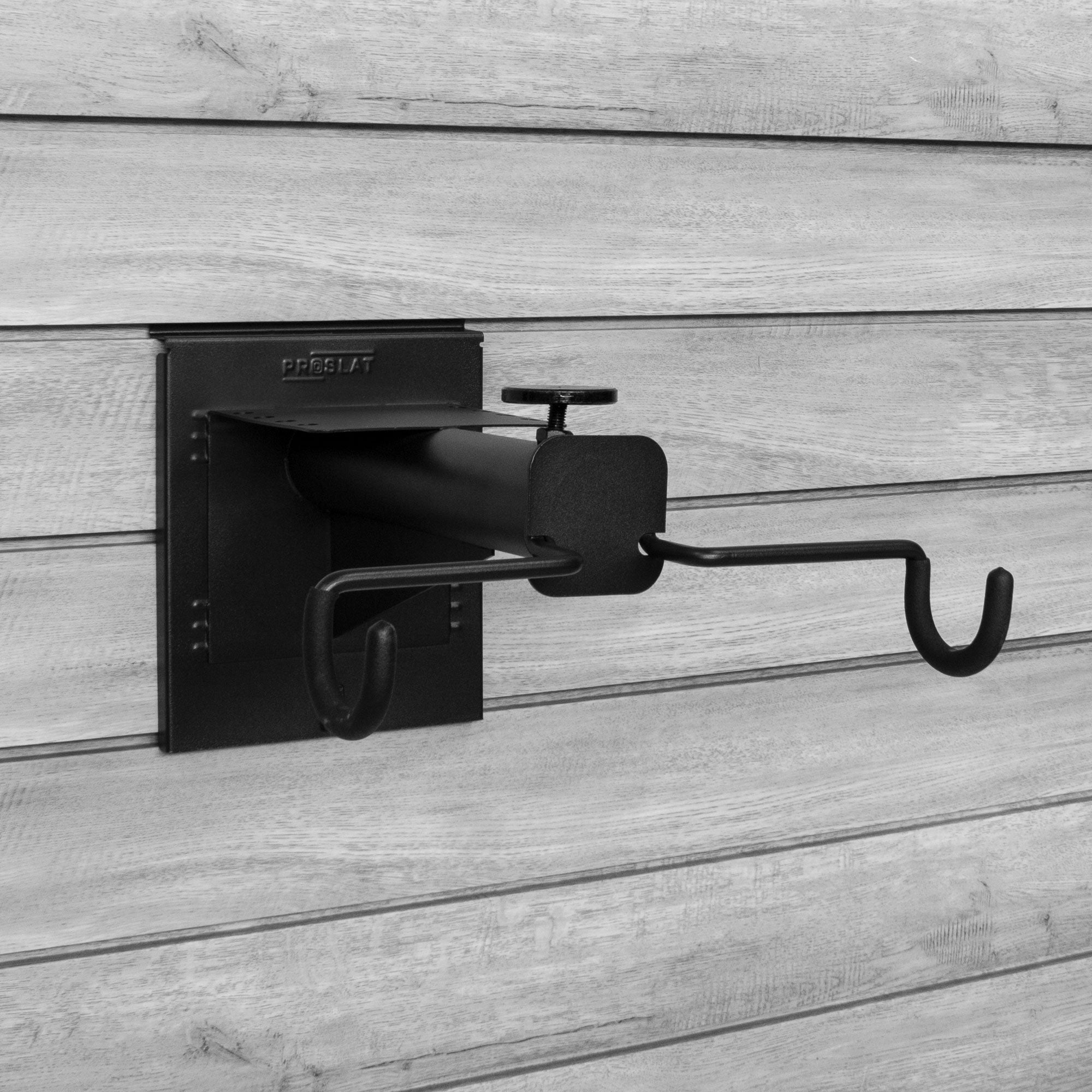 Proslat STEALTH Horizontal Bike Hook Wall-Mount Rack with Black Shelf