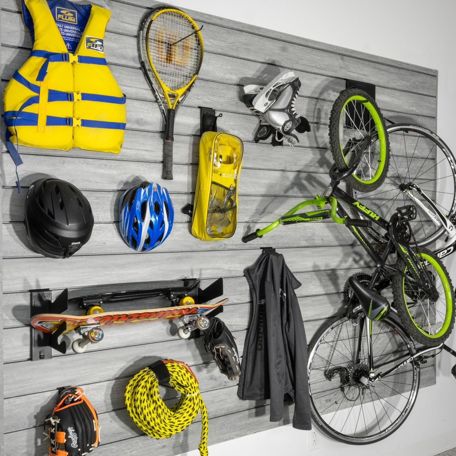 Proslat STEALTH Sports Hook Kit Black Wall Mounted Gear Organizer