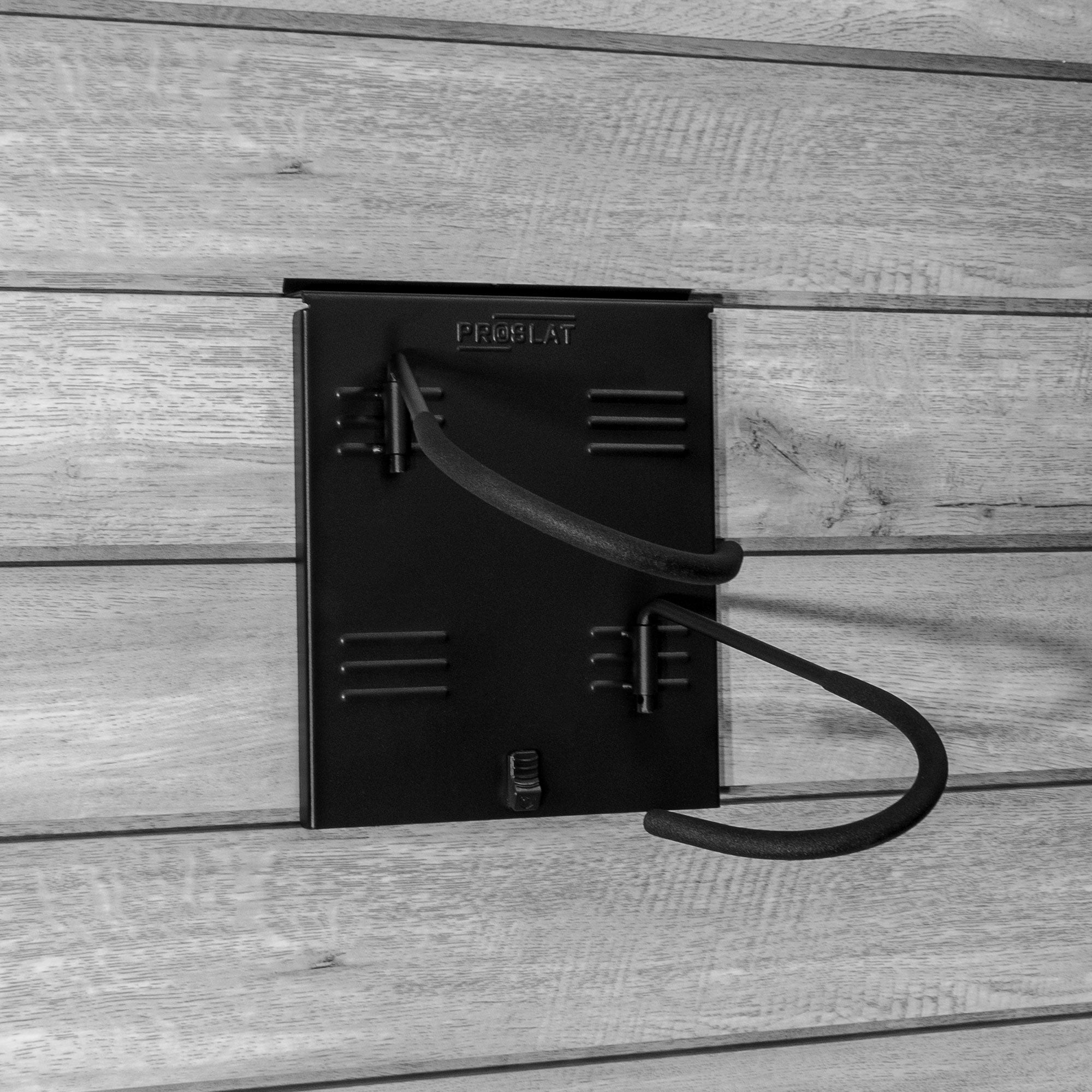 Proslat STEALTH Two-Bike Pivoting Hook Wall Mount Garage Storage Black