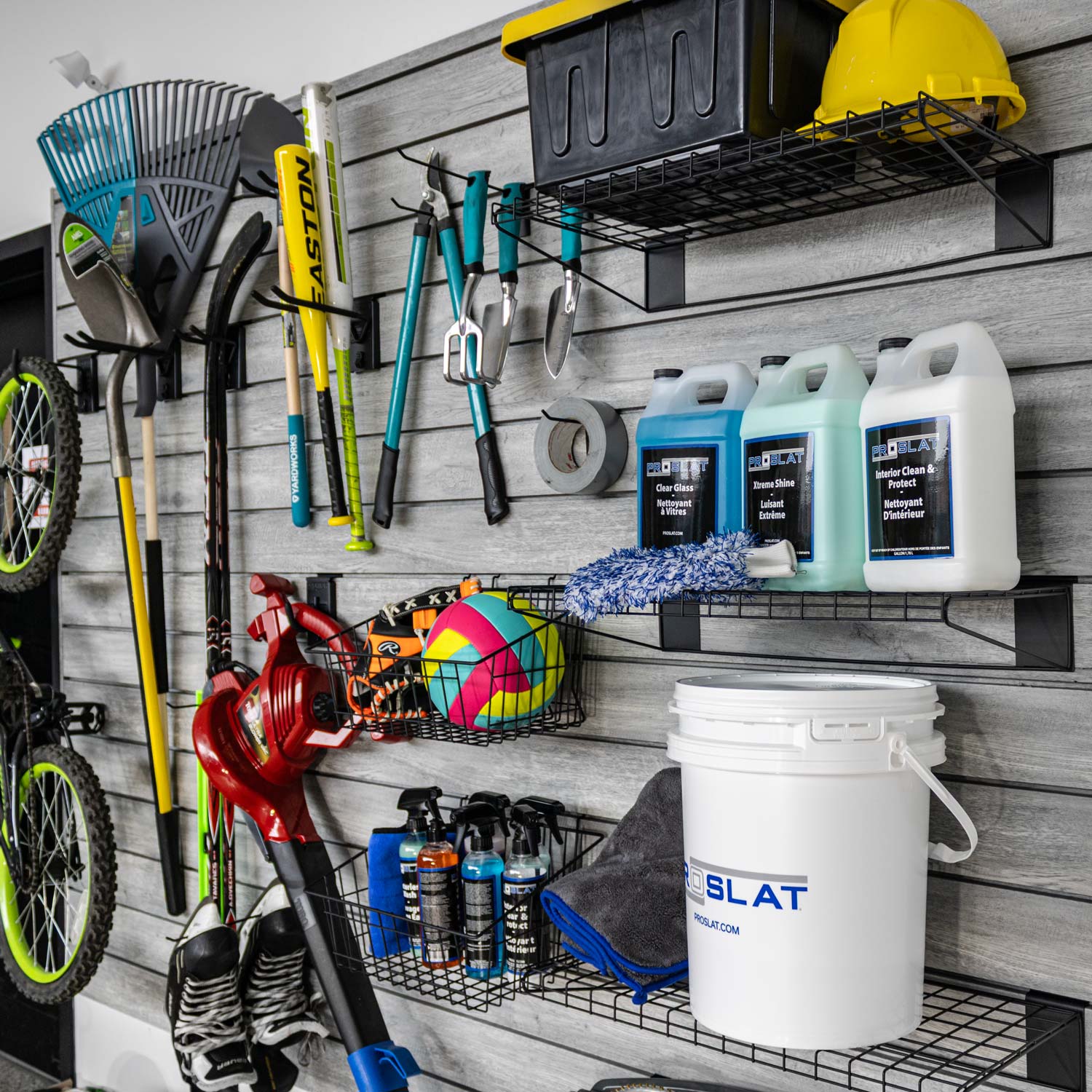 Proslat STEALTH Ultimate Bundle Kit 15 Hooks Metal Shelf Basket